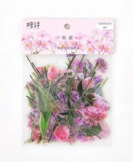 Set of stickers "Pink flowers"