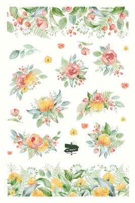 Set of stickers "Flowers"
