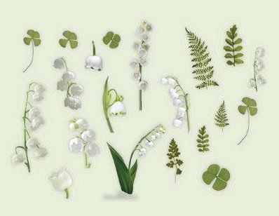 Lily of the valley sticker set