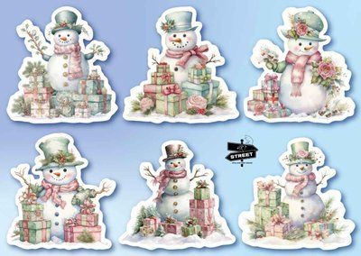 Set of stickers "Snowmen" (1)