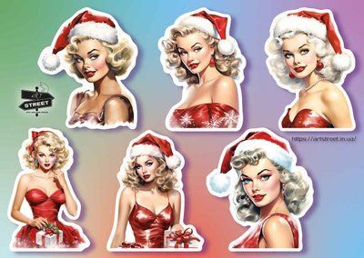 Набір стікерів "Pin Up" 16-12-1 фото