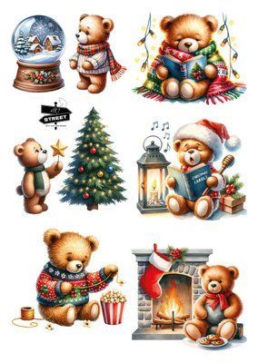 Set of stickers "Bear. New Year" 1