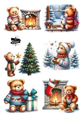 Set of stickers "Bear. New Year" 2